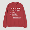 Intelligence Stephen Hawking Science Nerd Sweatshirt