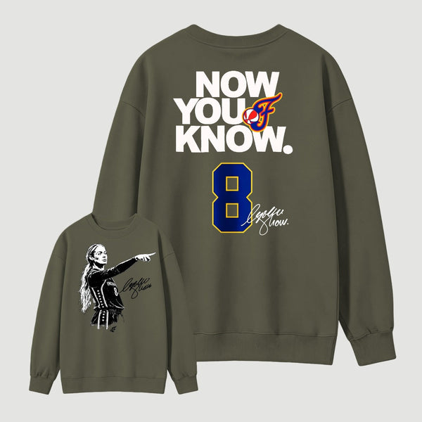 Sophie Cunningham Now You Know Double Sided Basketball Graphic Sweatshirt
