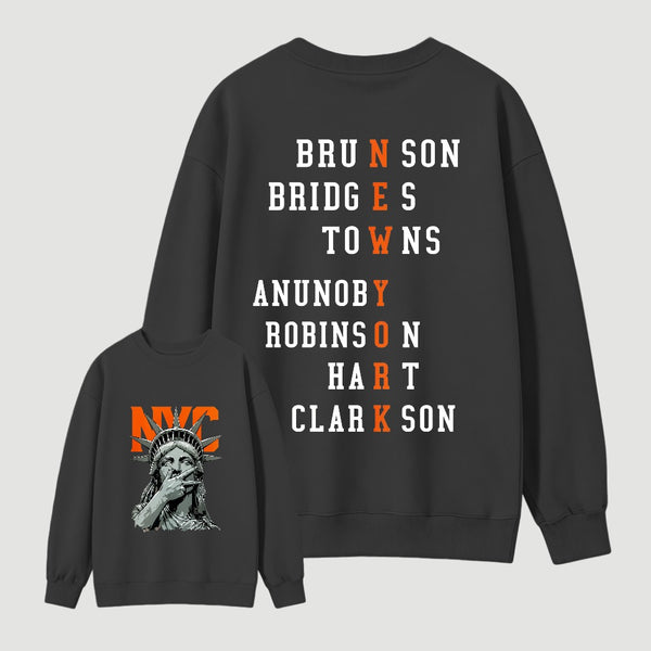 Newyork 2 Side Basketball Fans Sweatshirt