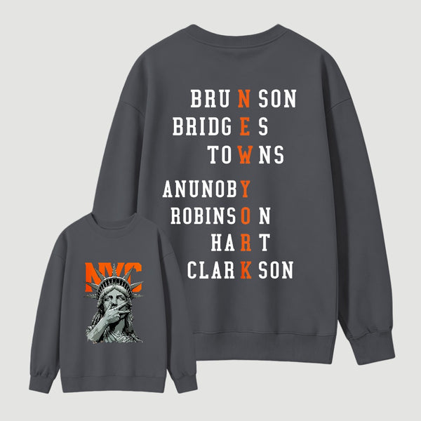 Newyork 2 Side Basketball Fans Sweatshirt