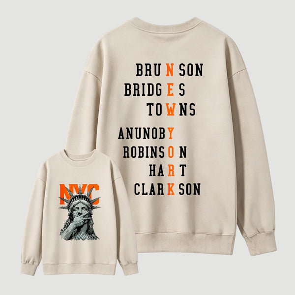 Newyork 2 Side Basketball Fans Sweatshirt