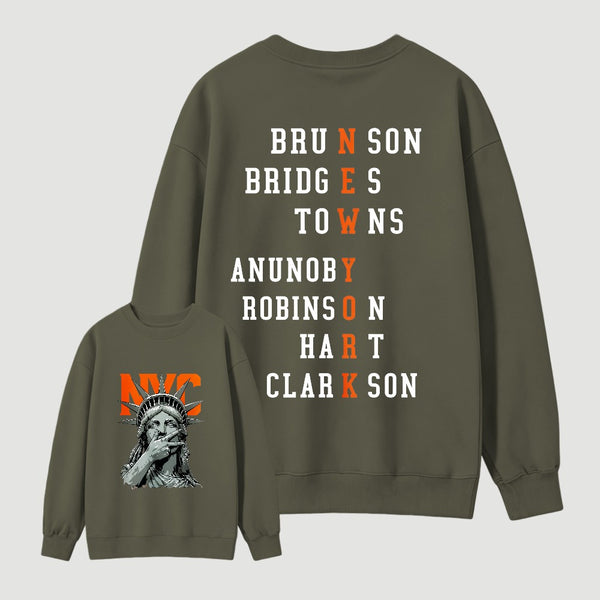 Newyork 2 Side Basketball Fans Sweatshirt