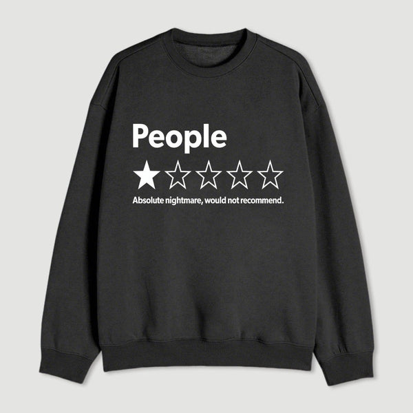 Funny 1-Star Review Graphic Sweatshirt