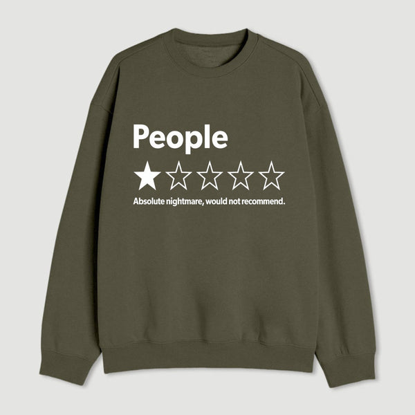 Funny 1-Star Review Graphic Sweatshirt