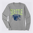 Vintage Football Hometown Team Print Long Sleeve T-Shirt