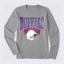 Vintage Football Hometown Team Print Long Sleeve T-Shirt