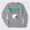 Vintage Football Hometown Team Print Long Sleeve T-Shirt