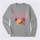 Vintage Football Hometown Team Print Long Sleeve T-Shirt