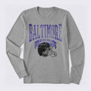 Vintage Football Hometown Team Print Long Sleeve T-Shirt