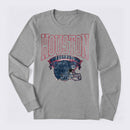 Vintage Football Hometown Team Print Long Sleeve T-Shirt