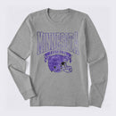 Vintage Football Hometown Team Print Long Sleeve T-Shirt