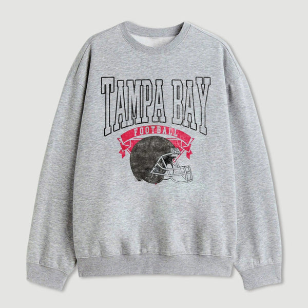 Vintage Football Hometown Team Print Sweatshirt