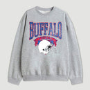Vintage Football Hometown Team Print Sweatshirt