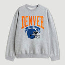 Vintage Football Hometown Team Print Sweatshirt
