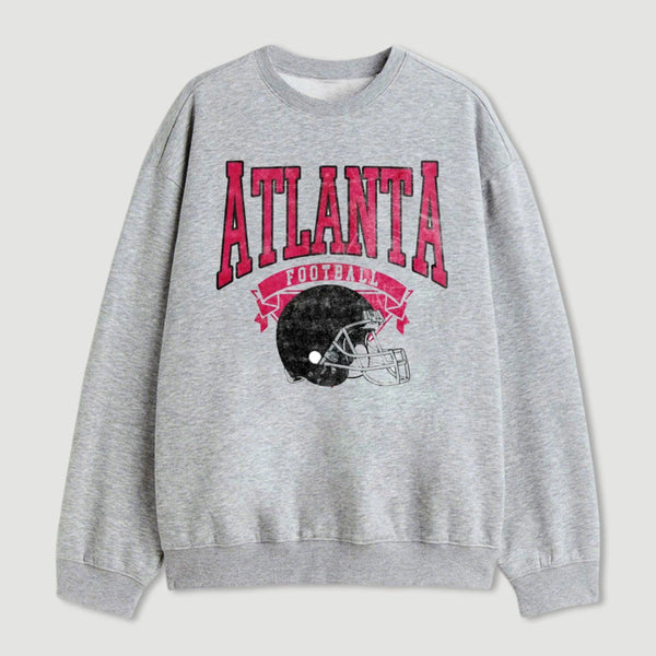 Vintage Football Hometown Team Print Sweatshirt