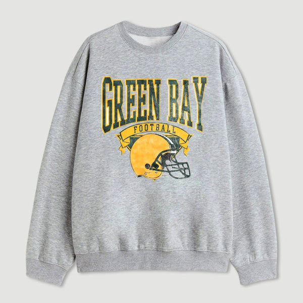 Vintage Football Hometown Team Print Sweatshirt