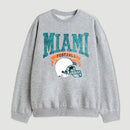 Vintage Football Hometown Team Print Sweatshirt
