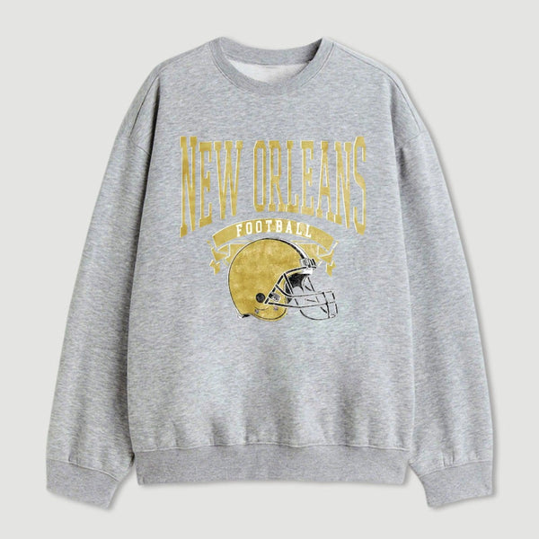 Vintage Football Hometown Team Print Sweatshirt