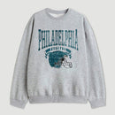 Vintage Football Hometown Team Print Sweatshirt