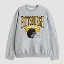 Vintage Football Hometown Team Print Sweatshirt