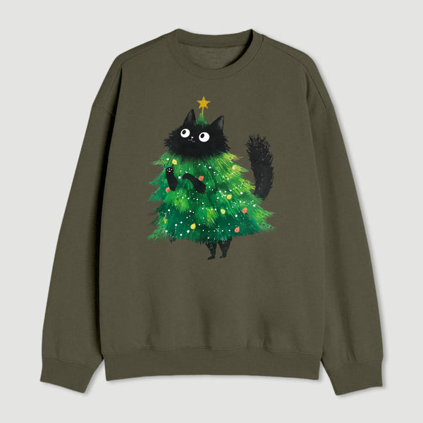 Christmas Tree Cat Japan Sweatshirt