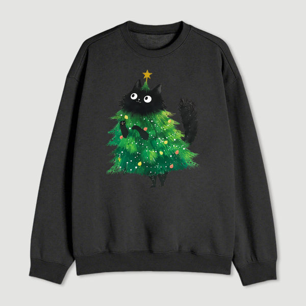 Christmas Tree Cat Japan Sweatshirt