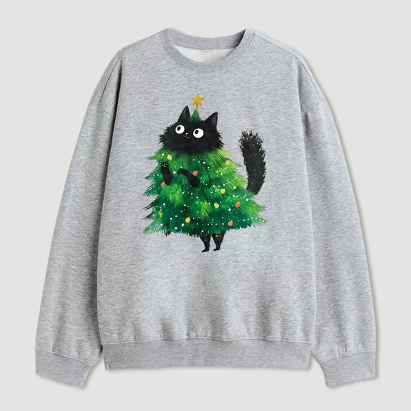 Christmas Tree Cat Japan Sweatshirt