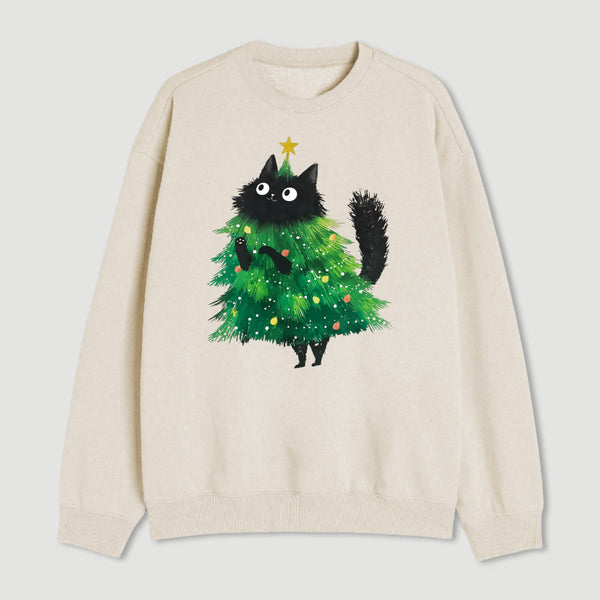 Christmas Tree Cat Japan Sweatshirt