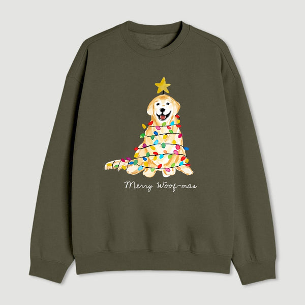 Christmas Tree Dog Sweatshirt