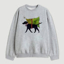 Dog Carrying Christmas Tree Sweatshirt