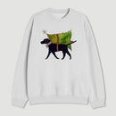 Dog Carrying Christmas Tree Sweatshirt