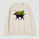 Dog Carrying Christmas Tree Sweatshirt