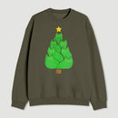 Christmas Tree Cat Japanese Sweatshirt