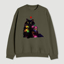 Christmas Lights Cat Sweatshirt