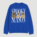 Spooky Season Ghost Camo Leopard Checkerboard Halloween Sweatshirt