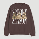 Spooky Season Ghost Camo Leopard Checkerboard Halloween Sweatshirt