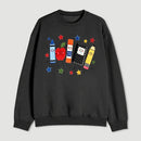 Back to School Apple Pencil Notebook Graphic Sweatshirt