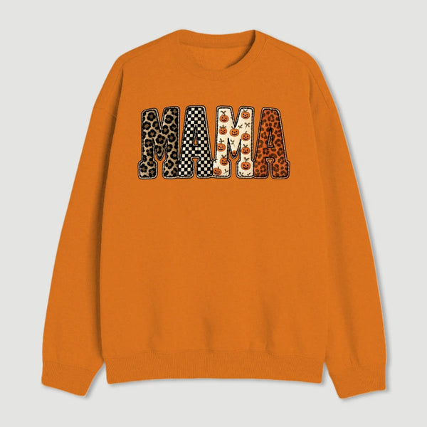 Mama Halloween Leopard Print Gift Sweatshirt