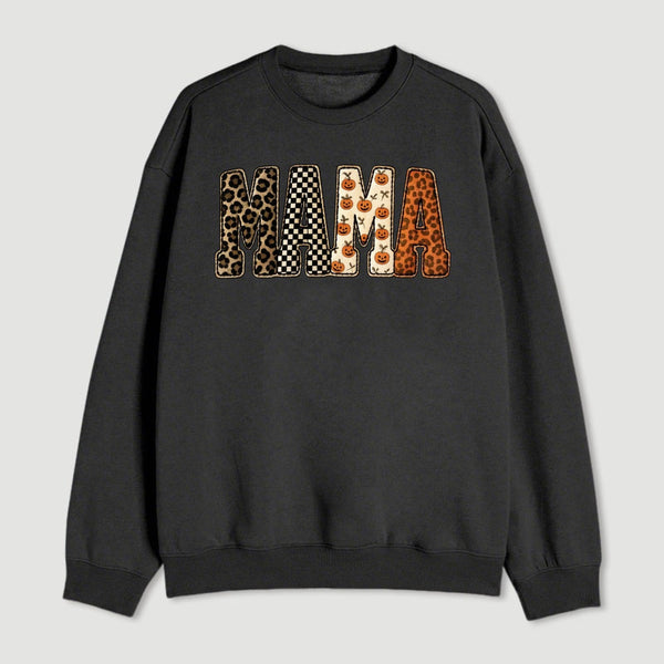 Mama Halloween Leopard Print Gift Sweatshirt
