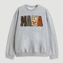 Mama Halloween Leopard Print Gift Sweatshirt