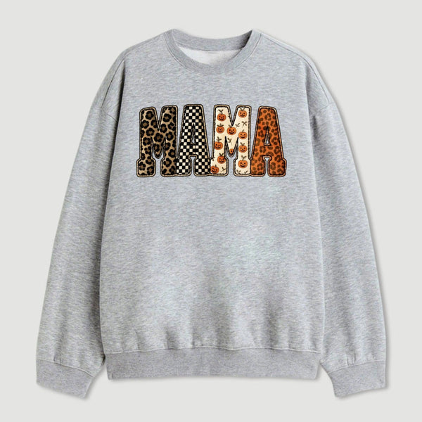 Mama Halloween Leopard Print Gift Sweatshirt