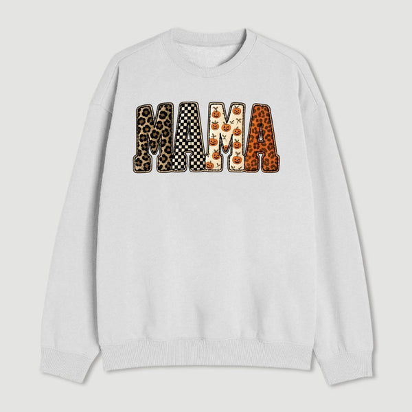 Mama Halloween Leopard Print Gift Sweatshirt
