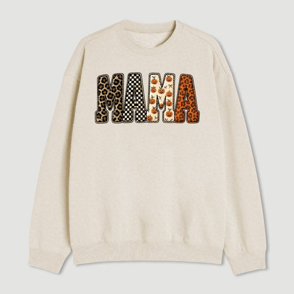 Mama Halloween Leopard Print Gift Sweatshirt