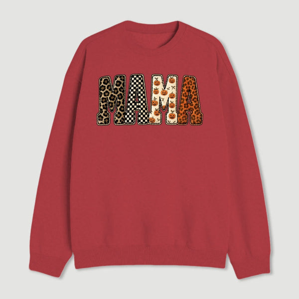 Mama Halloween Leopard Print Gift Sweatshirt