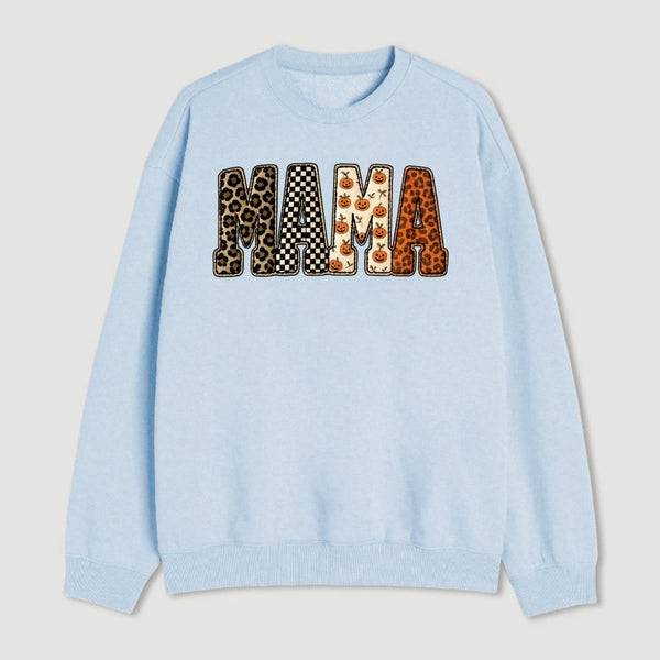 Mama Halloween Leopard Print Gift Sweatshirt