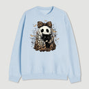 Leopard Ghost Cat Halloween Cute Spooky Black Cat Sweatshirt