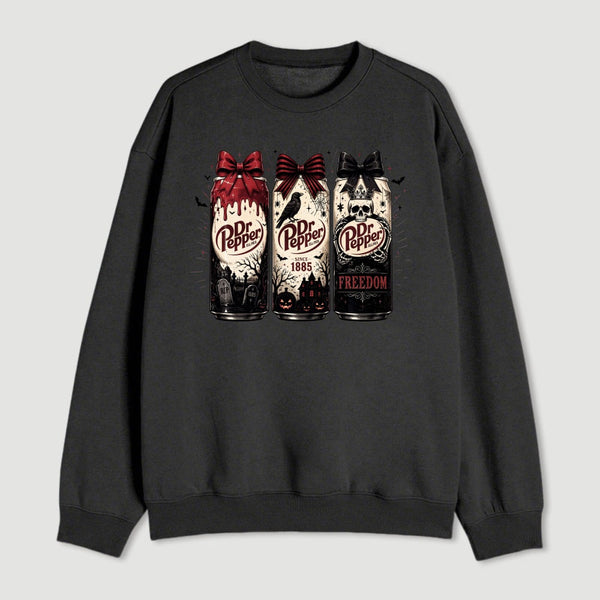Halloween Dr Pepper Gothic Coquette Spooky Soda Graphic Sweatshirt