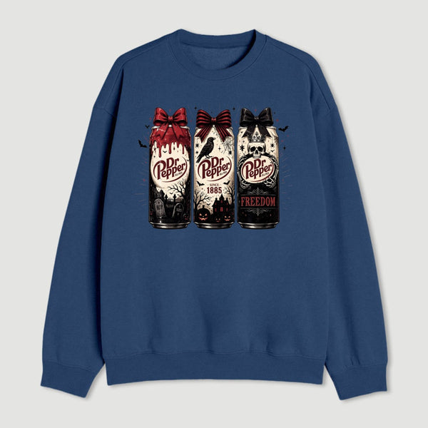 Halloween Dr Pepper Gothic Coquette Spooky Soda Graphic Sweatshirt