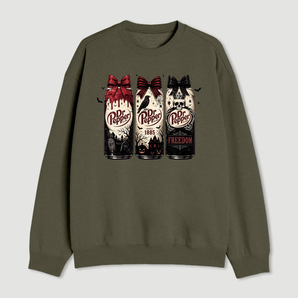 Halloween Dr Pepper Gothic Coquette Spooky Soda Graphic Sweatshirt