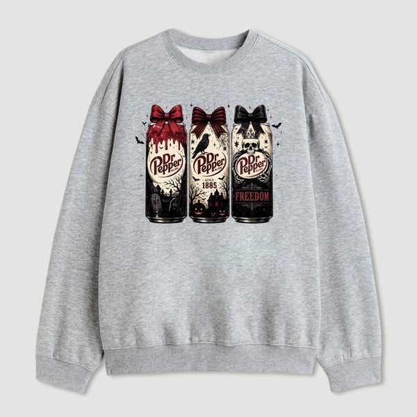 Halloween Dr Pepper Gothic Coquette Spooky Soda Graphic Sweatshirt